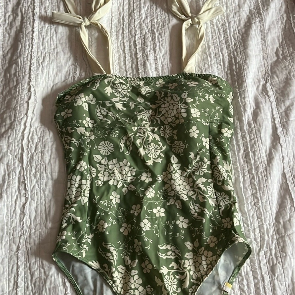 Green Floral One-Piece Swimsuit